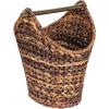 imageCreative CoOp Boho Oval Braided Bankuan Bathroom TissueToilet Paper Basket with Wood Handle Brown
