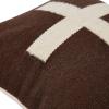 imageCreative CoOp Wool Blend Pillow with Swiss Cross Black and CreamBrown and Cream