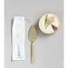 imageCreative CoOp Brass Printed Drawstring Bag Cake Server 11quot L x 3quot W x 0quot H