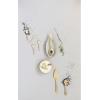 imageCreative CoOp Brass Printed Drawstring Bag Cake Server 11quot L x 3quot W x 0quot H
