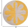 imageCreative CoOp Cotton Tufted TwoTone Flower Rug 48quot L x 48quot W x 0quot H Yellow