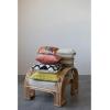 imageCreative CoOp Cotton Velvet Palm Print Gusset Pillow 22quot L x 22quot W x 2quot H Green
