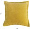 imageCreative CoOp Cotton Velvet Palm Print Gusset Pillow 22quot L x 22quot W x 2quot H Green