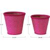 imageCreative CoOp HandWoven Seagrass Pattern Fuchsia Set of 2 Basket Fuschia 2