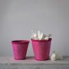 imageCreative CoOp HandWoven Seagrass Pattern Fuchsia Set of 2 Basket Fuschia 2