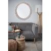 imageCreative CoOp Round Carved Wood Framed Wall Mirror Whitewashed