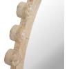 imageCreative CoOp Round Carved Wood Framed Wall Mirror Whitewashed