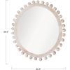 imageCreative CoOp Round Carved Wood Framed Wall Mirror Whitewashed