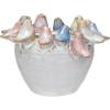 imageCreative CoOp Stoneware Planter with Birds on Rim Reactive GlazeHolds 4 Pot