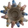 imageCreative CoOp Stoneware Planter with Birds on Rim Reactive GlazeHolds 4 Pot