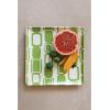 imageCreative CoOp Stoneware Rectangle Pattern Plate 11quotL x 11quotW x 1quotH Green