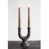 imageCreative CoOp Stoneware Taper HolderBlack