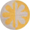 imageCreative CoOp Cotton Tufted TwoTone Flower Rug 48quot L x 48quot W x 0quot H Yellow