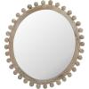imageCreative CoOp Round Carved Wood Framed Wall Mirror Whitewashed