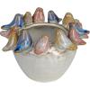 imageCreative CoOp Stoneware Planter with Birds on Rim Reactive GlazeHolds 4 Pot