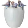 imageCreative CoOp Stoneware Planter with Birds on Rim Reactive GlazeHolds 5 Pot