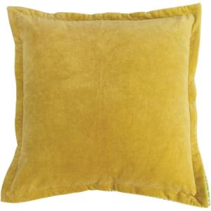 imageCreative CoOp Cotton Velvet Palm Print Gusset Pillow 22quot L x 22quot W x 2quot H Green