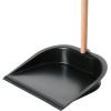 imageCreative CoOp Beech Wood Broom ampamp Standing Metal Dust Pan Natural ampamp Black