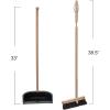 imageCreative CoOp Beech Wood Broom ampamp Standing Metal Dust Pan Natural ampamp Black