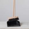 imageCreative CoOp Beech Wood Broom ampamp Standing Metal Dust Pan Natural ampamp Black