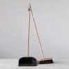 imageCreative CoOp Beech Wood Broom ampamp Standing Metal Dust Pan Natural ampamp Black