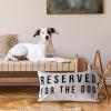 imageCreative CoOp Cotton Lumbar Pillow with quotReserved For The Dogquot Design Natural and BlackDog
