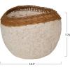 imageCreative CoOp Creative CoOp Decorative Handmade Paper Mache Bowl with Wicker Rim Black and Natural 20quot RoundWhite