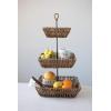 imageCreative CoOp Decorative Handwoven Seagrass 3Tier Handle Tray Beige