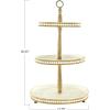 imageCreative CoOp Decorative Oval 3Tier Wood Tray with Handle