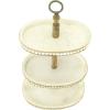 imageCreative CoOp Decorative Oval 3Tier Wood Tray with Handle