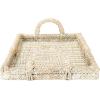 imageCreative CoOp Decorative Rattan Trays with Handles ampamp Whitewashed Finish Set of 2 Sizes