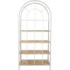 imageCreative CoOp Metal Framed 5 Wood Shelves Bookshelf RustGrey