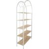 imageCreative CoOp Metal Framed 5 Wood Shelves Bookshelf RustGrey