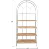 imageCreative CoOp Metal Framed 5 Wood Shelves Bookshelf RustGrey