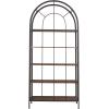 imageCreative CoOp Metal Framed 5 Wood Shelves Bookshelf RustRust