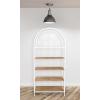 imageCreative CoOp Metal Framed 5 Wood Shelves Bookshelf RustWhite
