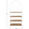 imageCreative CoOp Metal Framed 5 Wood Shelves Bookshelf RustWhite