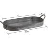imageCreative CoOp Oval Galvanized Metal Tray with Handles