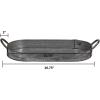 imageCreative CoOp Oval Galvanized Metal Tray with Handles