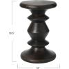 imageCreative CoOp The Berns MidCentury Modern Solid Mango Table with Flat Top End Table or StoolBlack Walnut