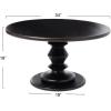 imageCreative CoOp The Berns MidCentury Modern Solid Mango Table with Flat Top End Table or StoolBlack Walnut