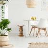 imageCreative CoOp The Berns MidCentury Modern Solid Mango Table with Flat Top End Table or StoolWalnut