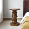 imageCreative CoOp The Berns MidCentury Modern Solid Mango Table with Flat Top End Table or StoolWalnut