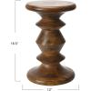 imageCreative CoOp The Berns MidCentury Modern Solid Mango Table with Flat Top End Table or StoolWalnut