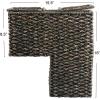 imageCreative CoOp Woven Bankuan Rope Stair Basket with Handles NaturalBlack