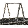 imageCreative CoOp Woven Bankuan Rope Stair Basket with Handles NaturalBlack