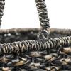 imageCreative CoOp Woven Bankuan Rope Stair Basket with Handles NaturalBlack