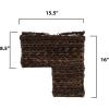 imageCreative CoOp Woven Bankuan Rope Stair Basket with Handles NaturalBrown