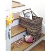 imageCreative CoOp Woven Bankuan Rope Stair Basket with Handles NaturalBrown