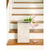 imageCreative CoOp Woven Bankuan Rope Stair Basket with Handles NaturalWhitewash